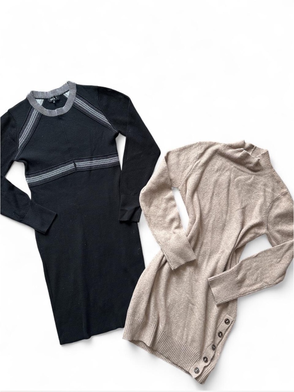 Women’s fall winter neutral sweater dress bundle size medium Bundle of 2 dresses